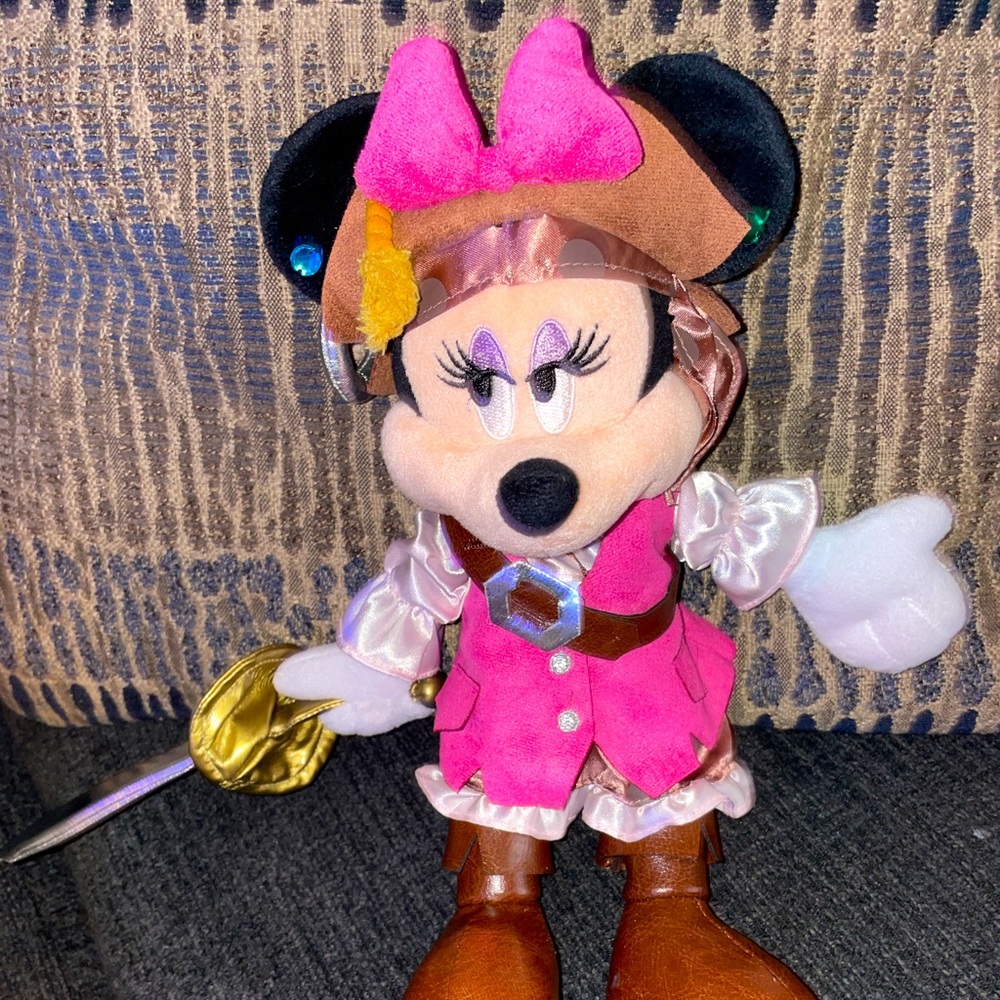 Disney Parks 11" Minnie Mouse Pirates Of The Caribbean Pirate Plush